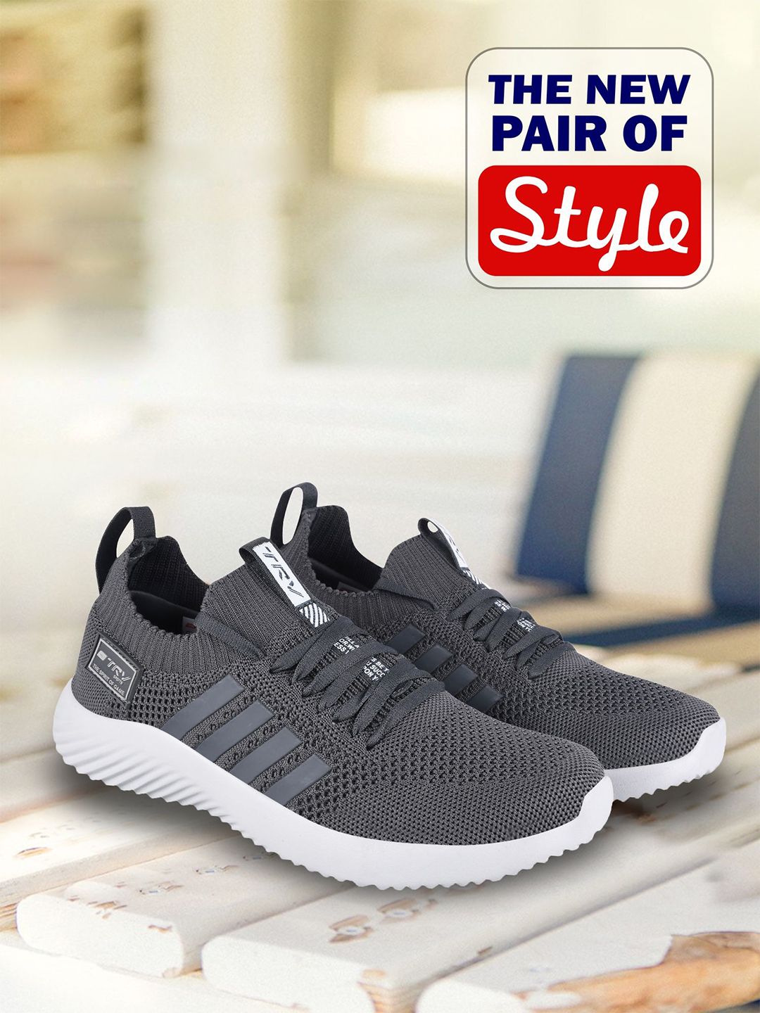 TRV Men Mesh Running Non-Marking Shoes-picture-29