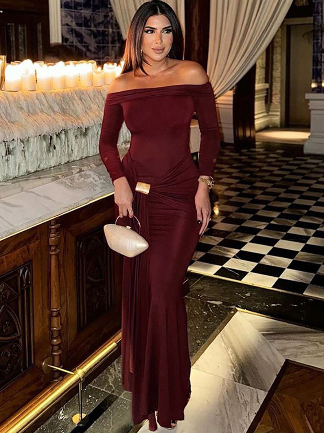 StyleCast x Revolte StyleCast x Revolte Women Off-Shoulder Bodycon Dress