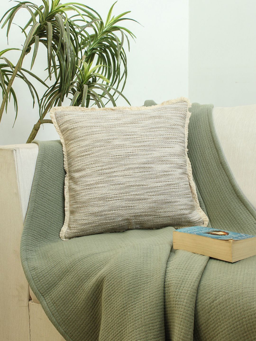 HOMPRIN Cream Abstract Printed Square Cotton Cushion Cover-picture-27