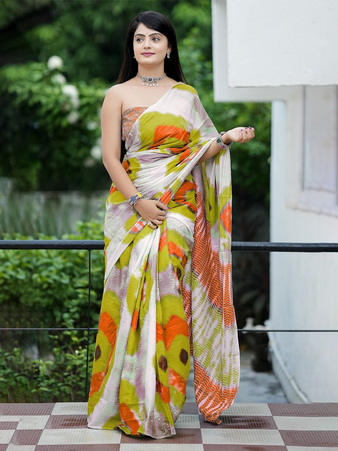 Munir Women Abstract Pure Cotton Designer Bagru Saree-picture-25