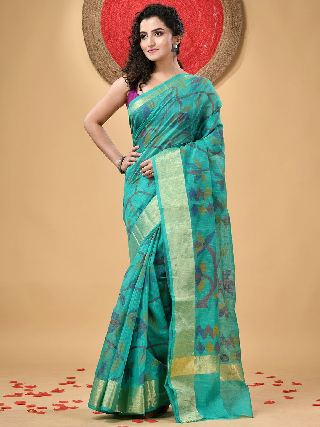 DESH BIDESH Woven Design Zari Saree-picture-27