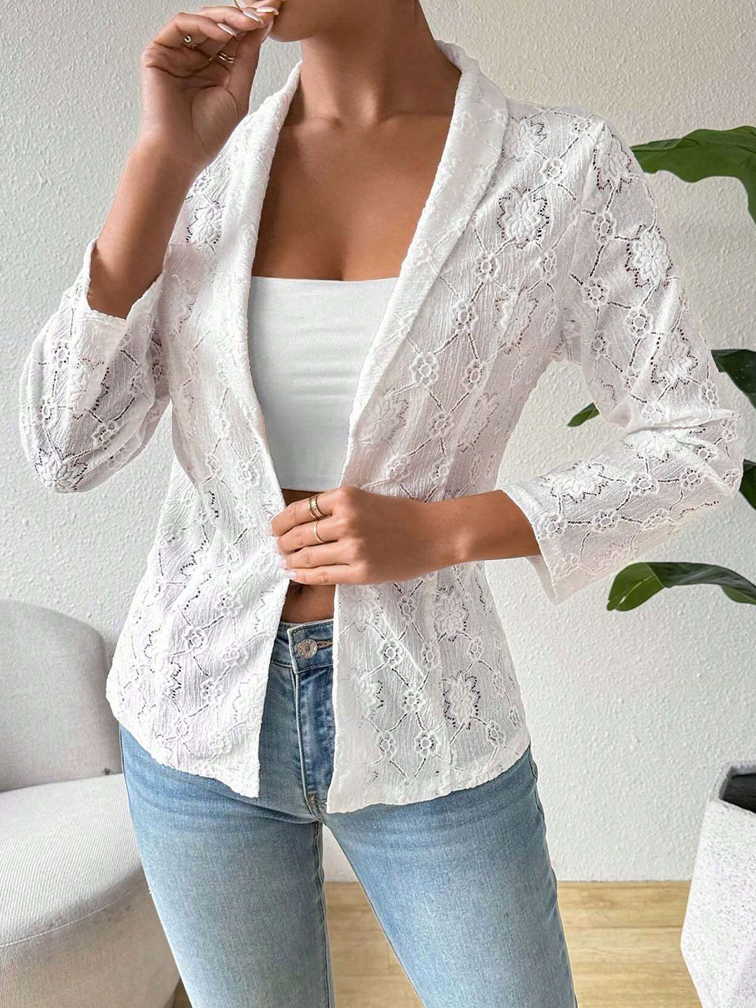 StyleCast Women Floral Regular Tailored Jacket