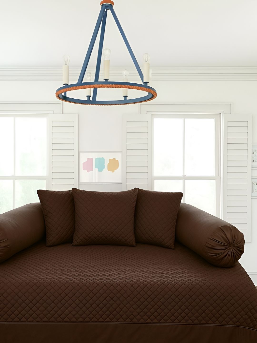 Bajo's 6-Pcs Brown Quilted DiwanSet-image-40