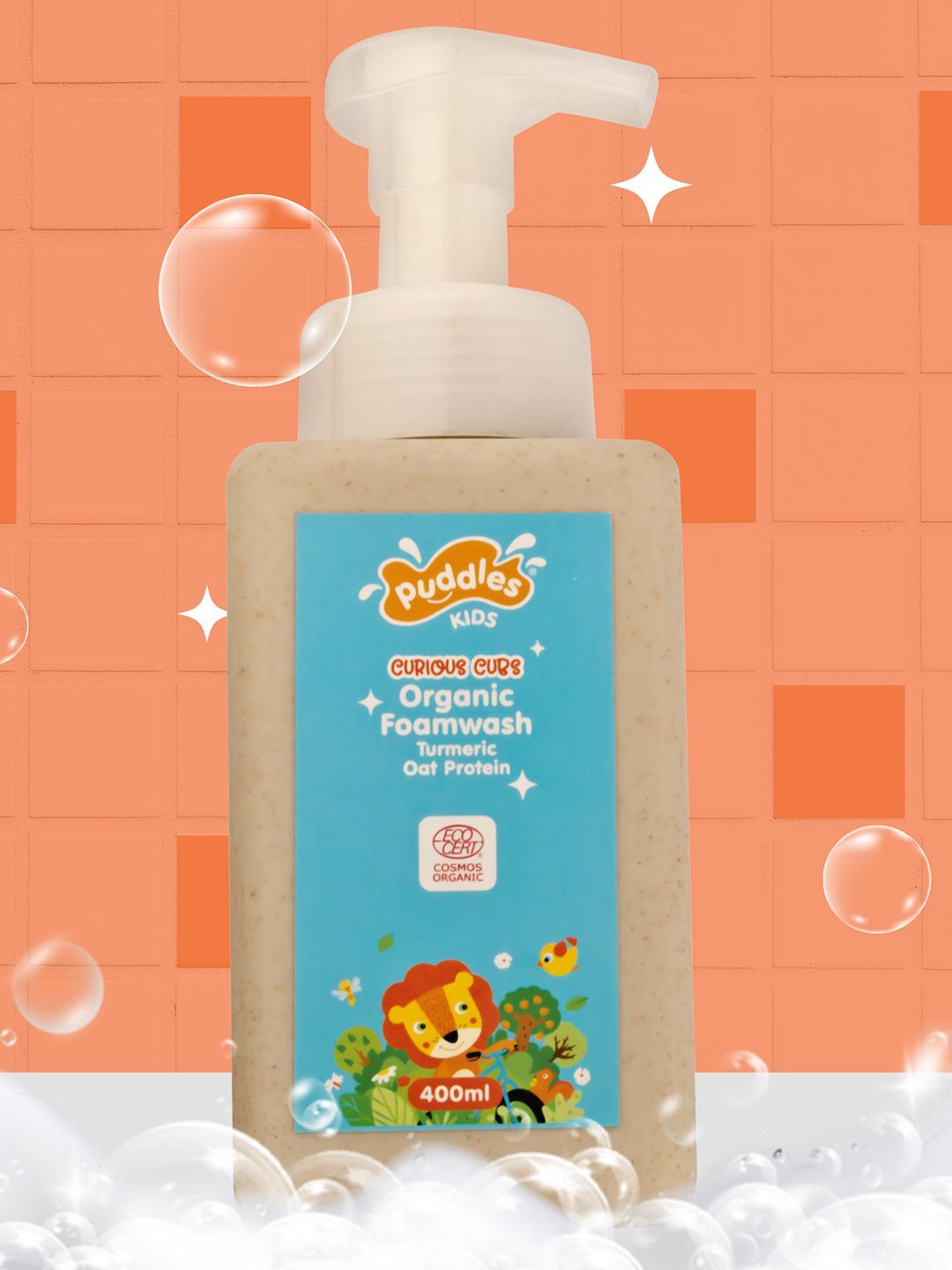 Puddles Kids Curious Cubs Organic Foam Wash With Oat Protein - 400 ml-image-45