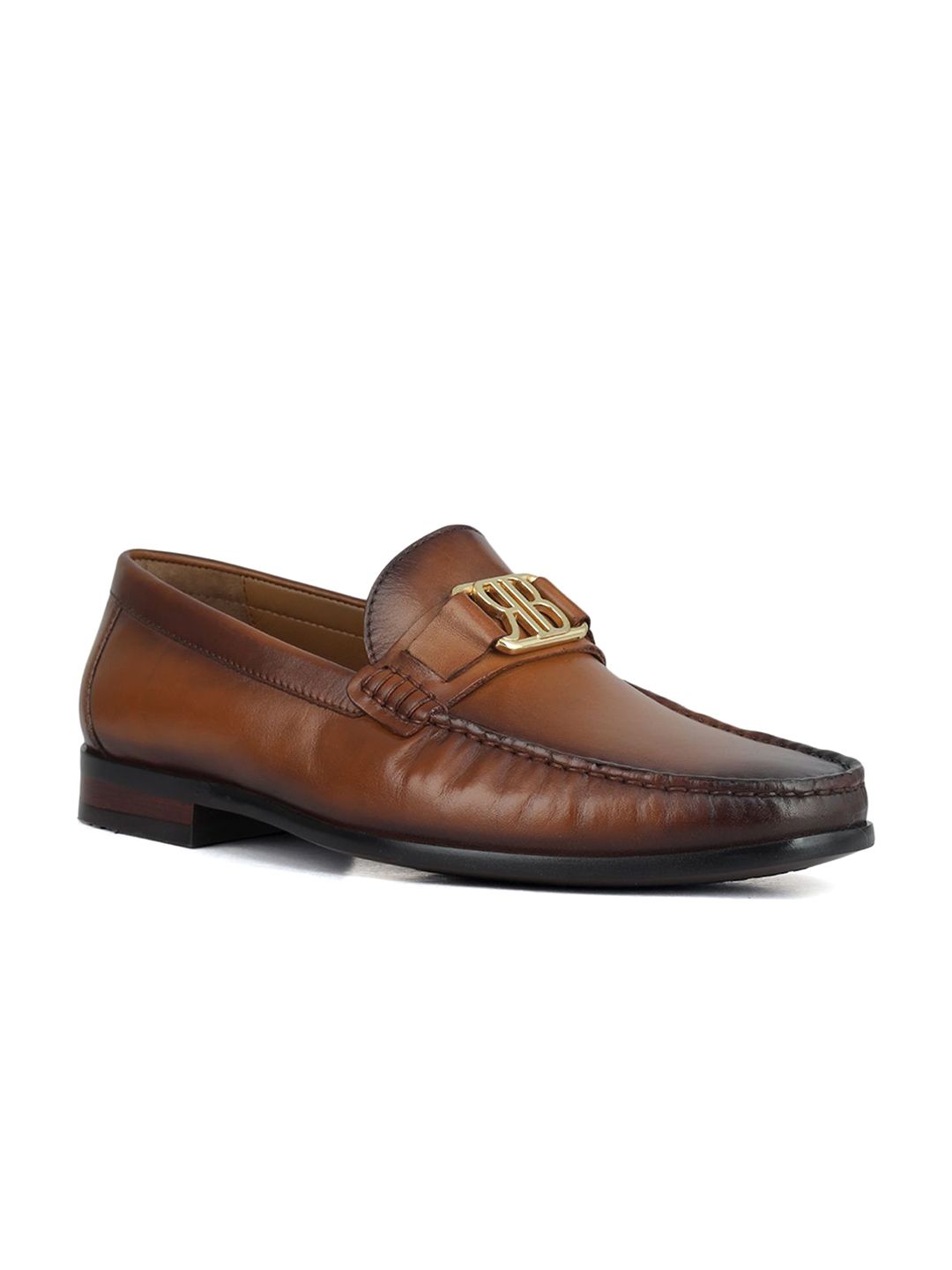 ROSSO BRUNELLO Men Round Toe Leather Loafers-picture-15