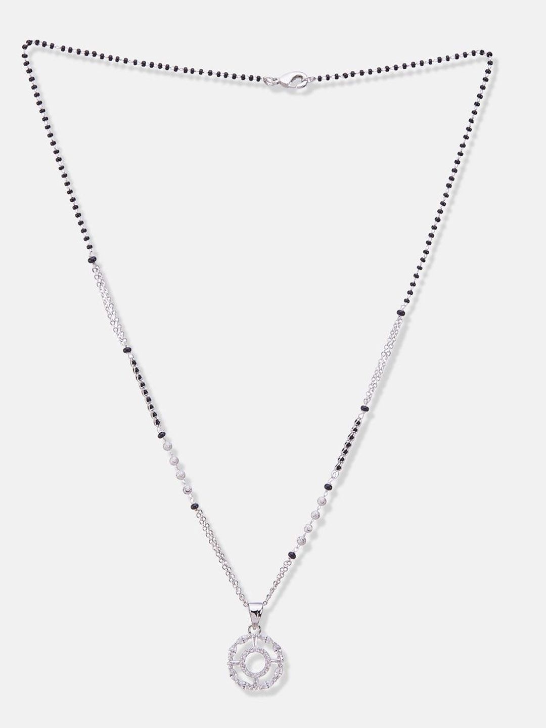 ATIBELLE Set Of 2 Gold-Plated Cubic Zirconia Studded Mangalsutras