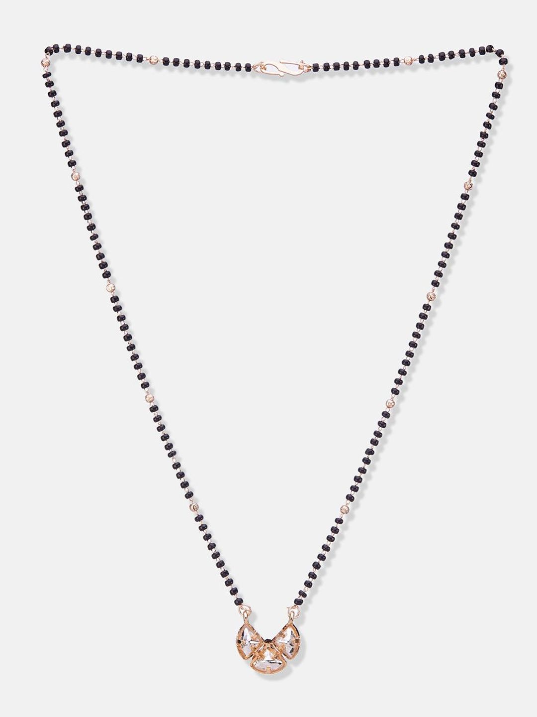 ATIBELLE Set Of 2 Gold-Plated Cubic Zirconia Studded Mangalsutras