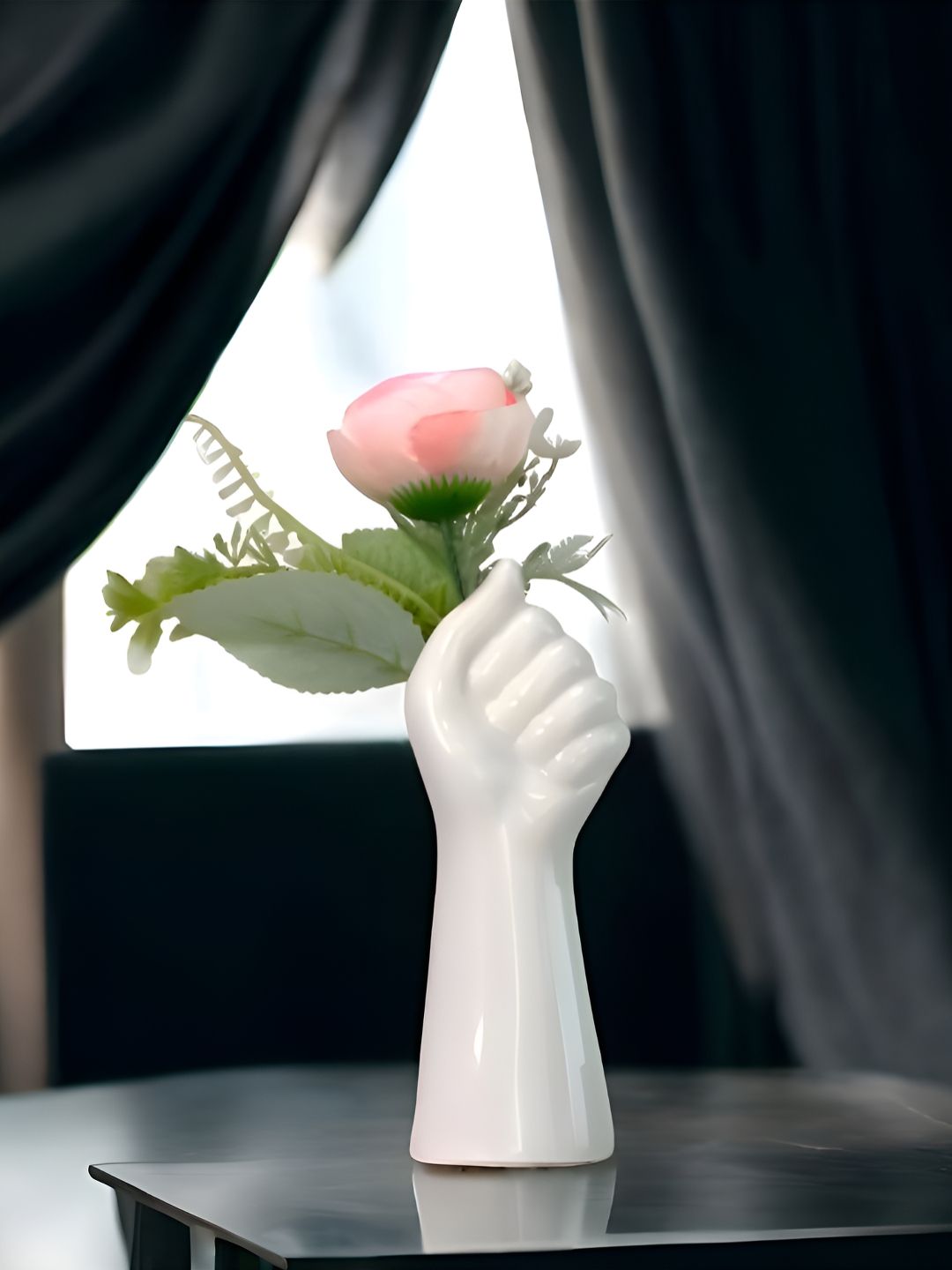 Art Street White Hand Shape Ceramic Vases-picture-27