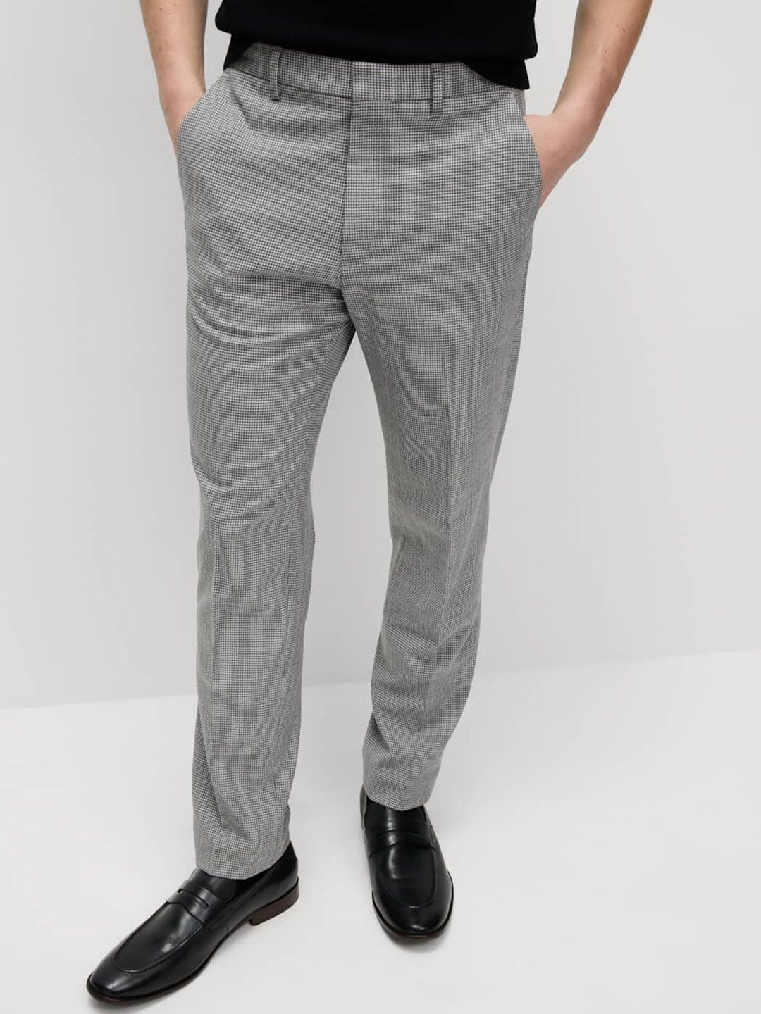 Marks & Spencer Men Solid Tailored Trousers-picture-34