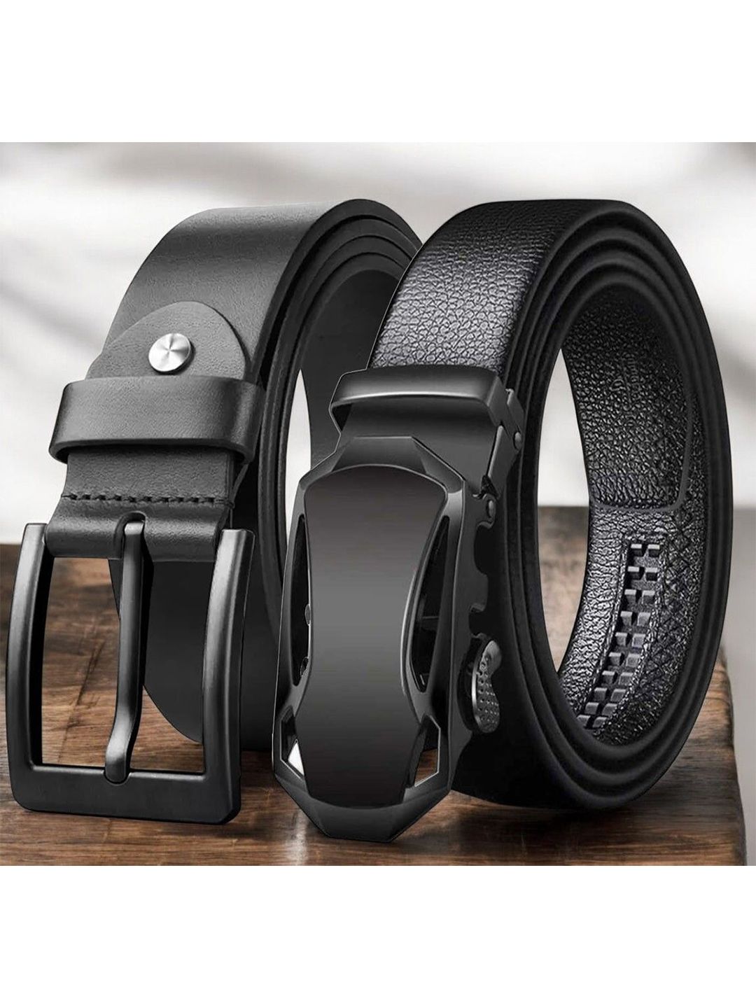 The Roadster Lifestyle Co Men Set Of 2 Leather Formal Belt-picture-36