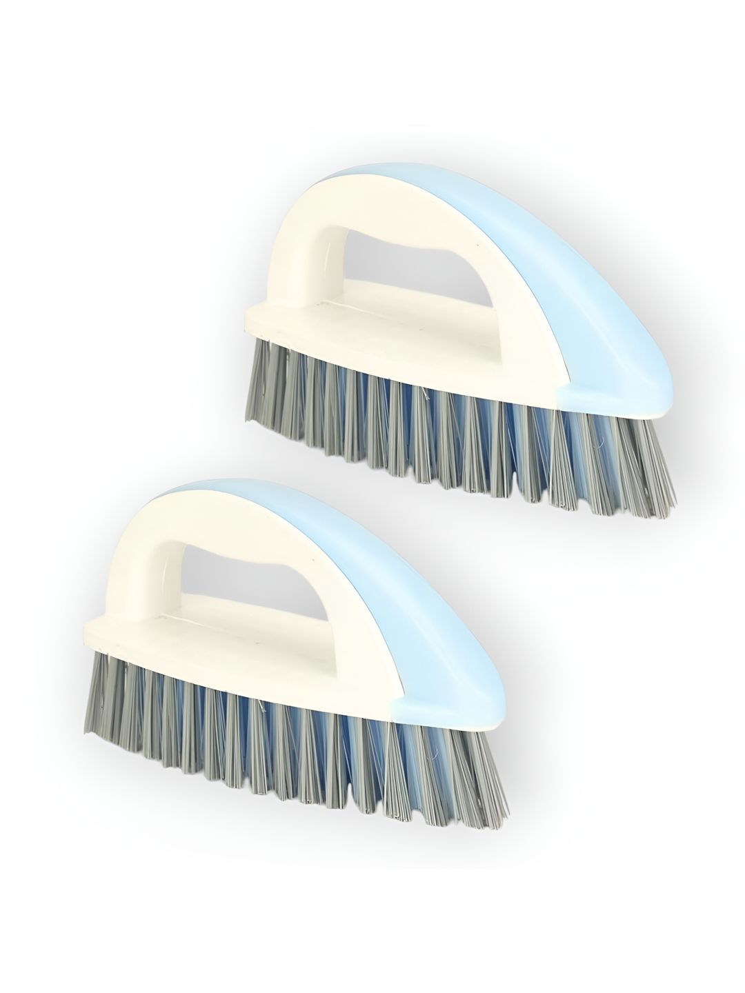 ARPANA BRIGHT Blue & White 2 Pieces Iron Shape Cloth Washing Brush-image-6