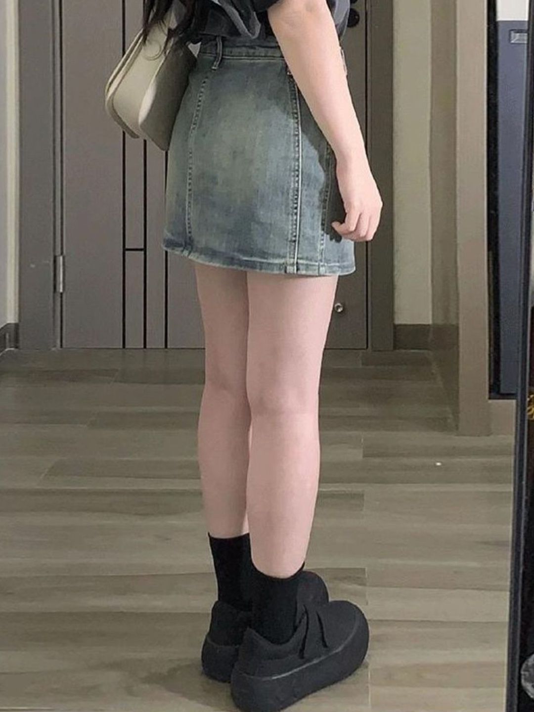 StyleCast Pencil A-Line Mini Denim Skirt view 1