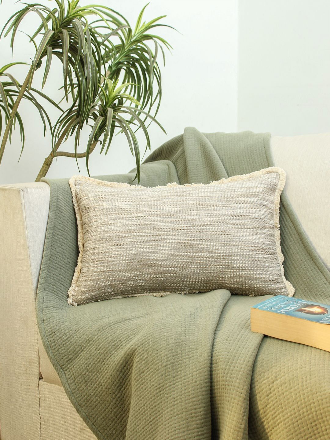 HOMPRIN Cream Abstract Printed Rectangle Cotton Cushion Cover-picture-17