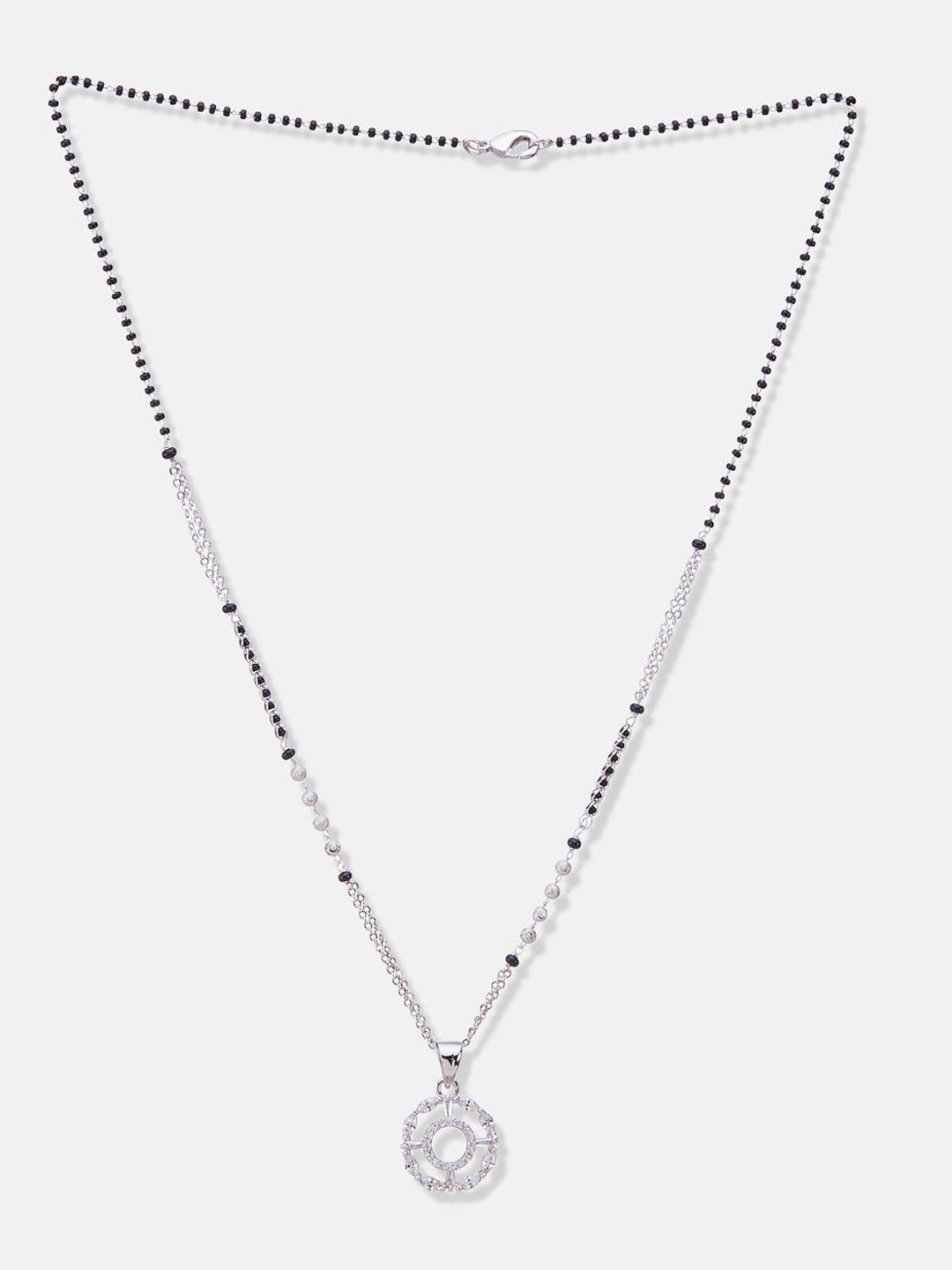 ATIBELLE Set Of 2 Gold-Plated Cubic Zirconia Studded Mangalsutras