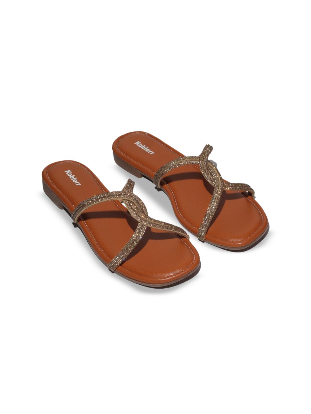 Koblerr Women Embellished Ethnic Open Toe Flats-picture-23