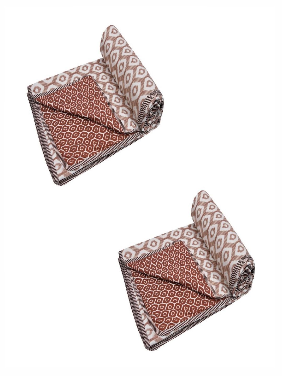 CHICERY Red & White 2Pcs Printed AC Room Cotton 210 GSM Single Bed Dohar-picture-28