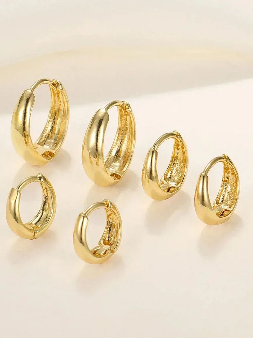 VAMA Set Of 3 14K Gold-Plated Circular Studs-picture-25