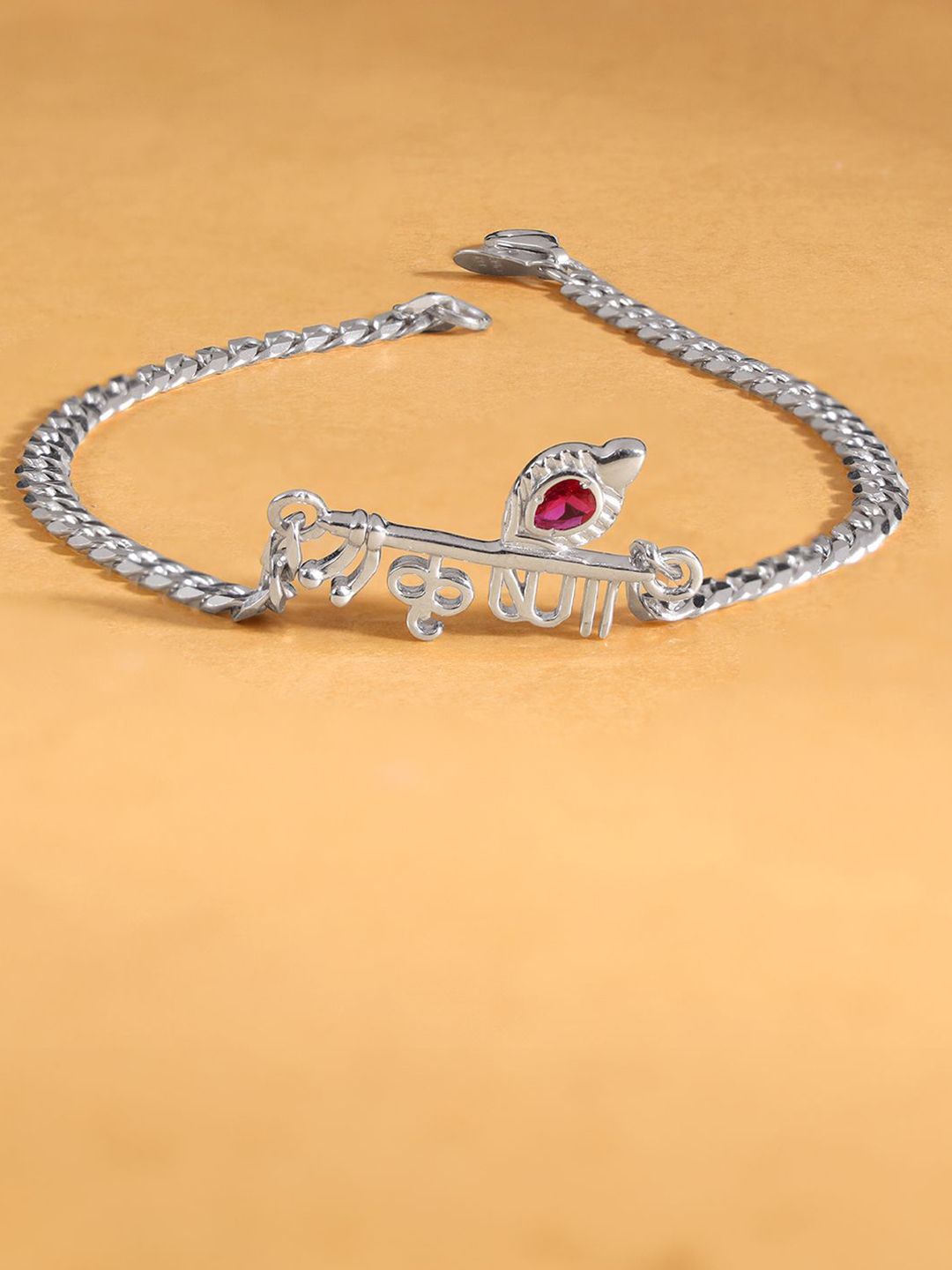 GIVA Men 925 Sterling Silver Rhodium-Plated Lord Krishna Wraparound Bracelet-picture-37