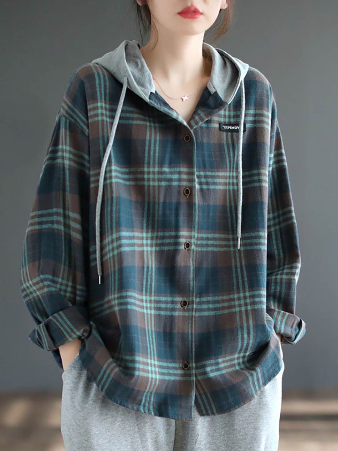 StyleCast x Revolte Women Checked Outdoor Tailored Jacket