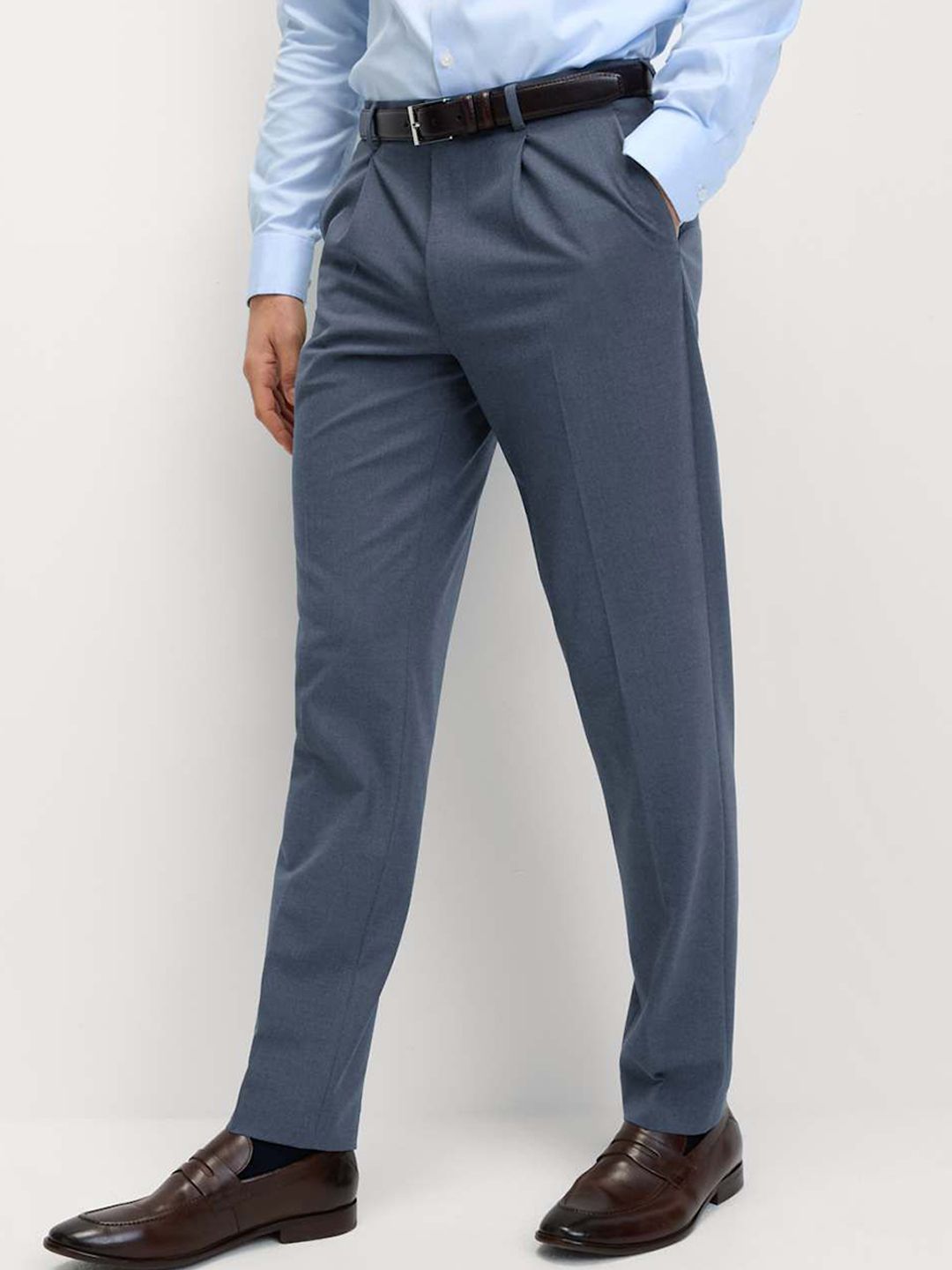 Marks & Spencer Men Tailored Regular Fit Trousers-picture-17