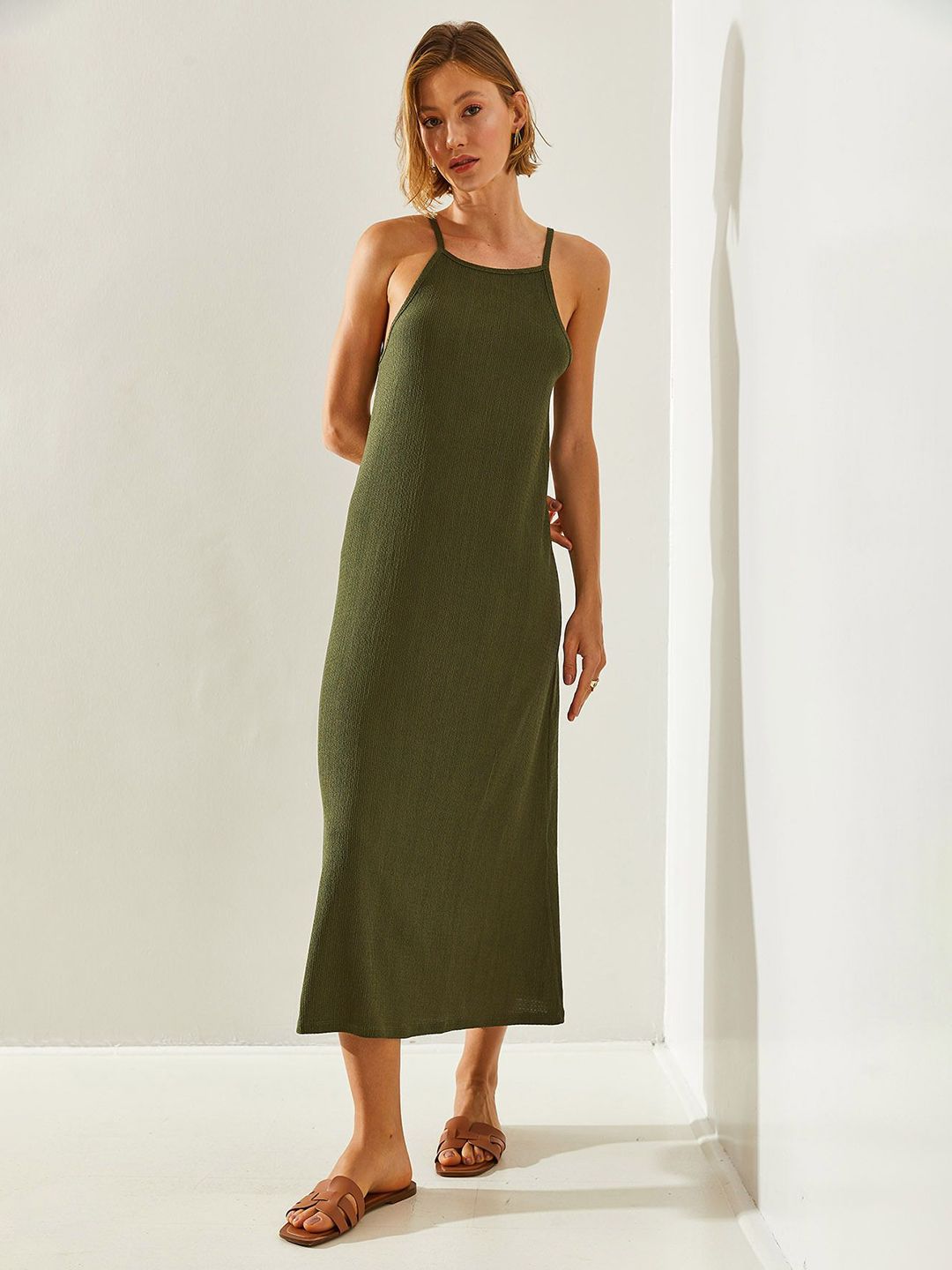 BIANCO LUCCI Women 1 A-Line Midi Dress Solid-image-10