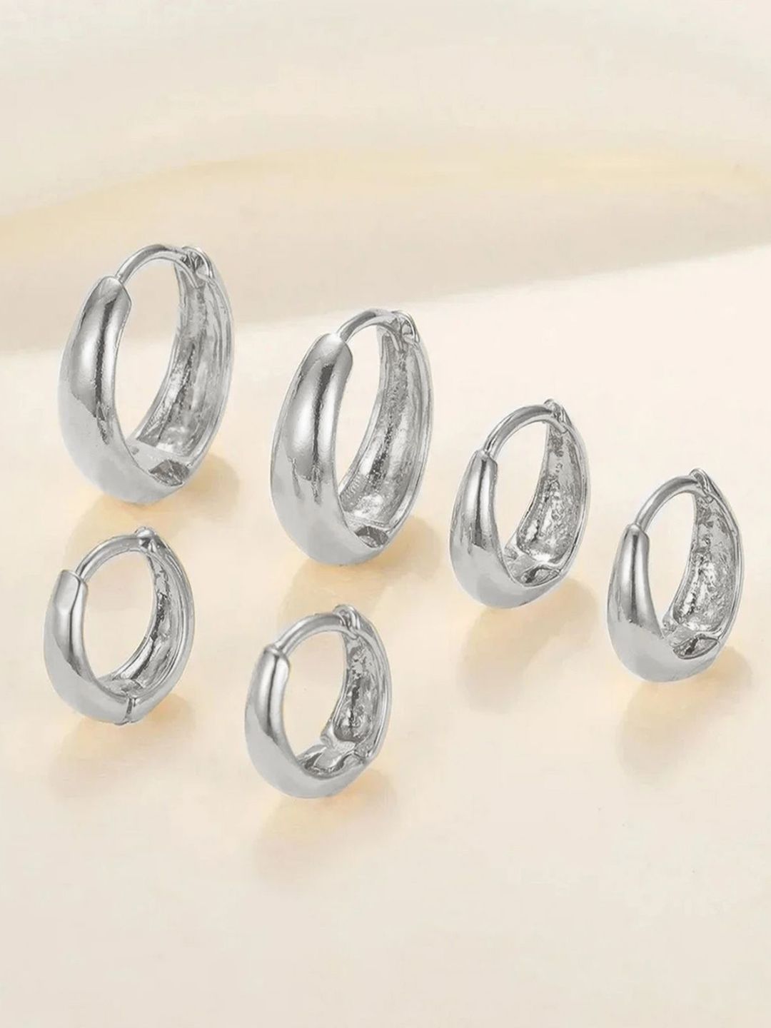 VAMA Set Of 3 14K Silver-Plated Circular Studs-picture-24