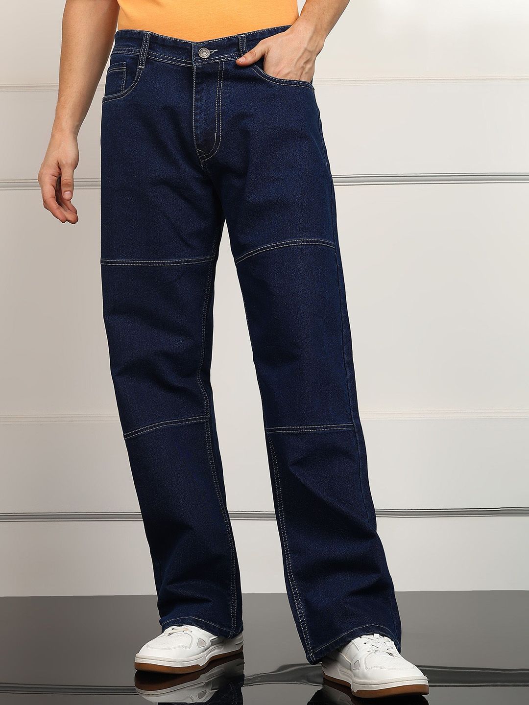 ANGERHOOD Men Baggy Mid-Rise Cotton Stretchable Jeans-picture-33