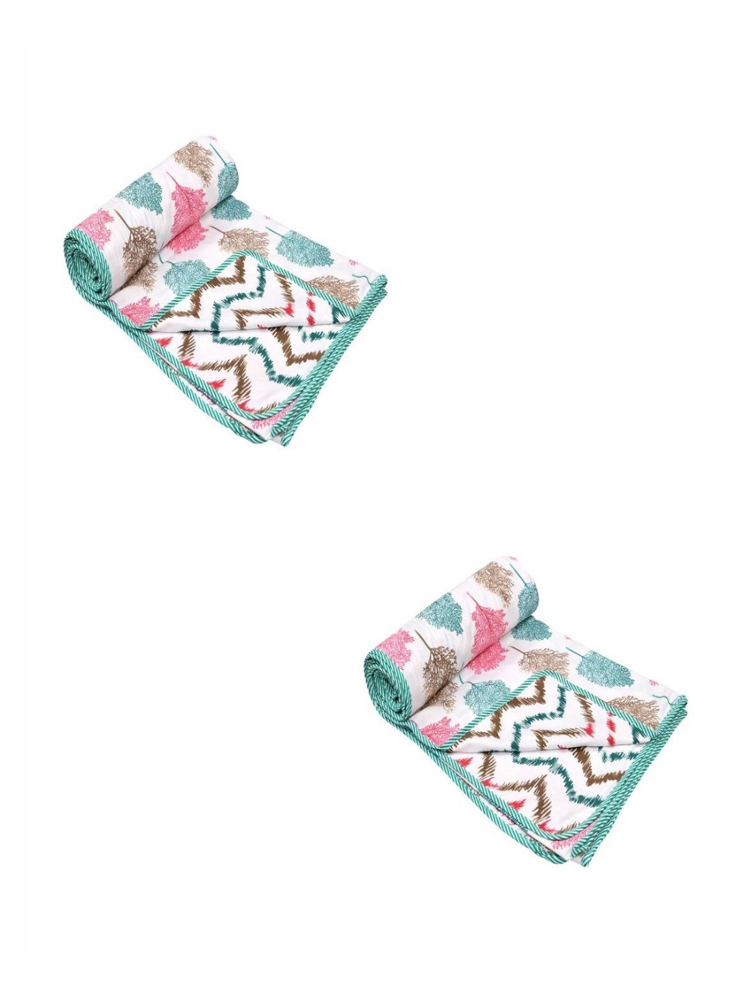 CHICERY Blue & Brown Ethnic Motifs AC Room 210 GSM Single Bed Dohar-picture-35