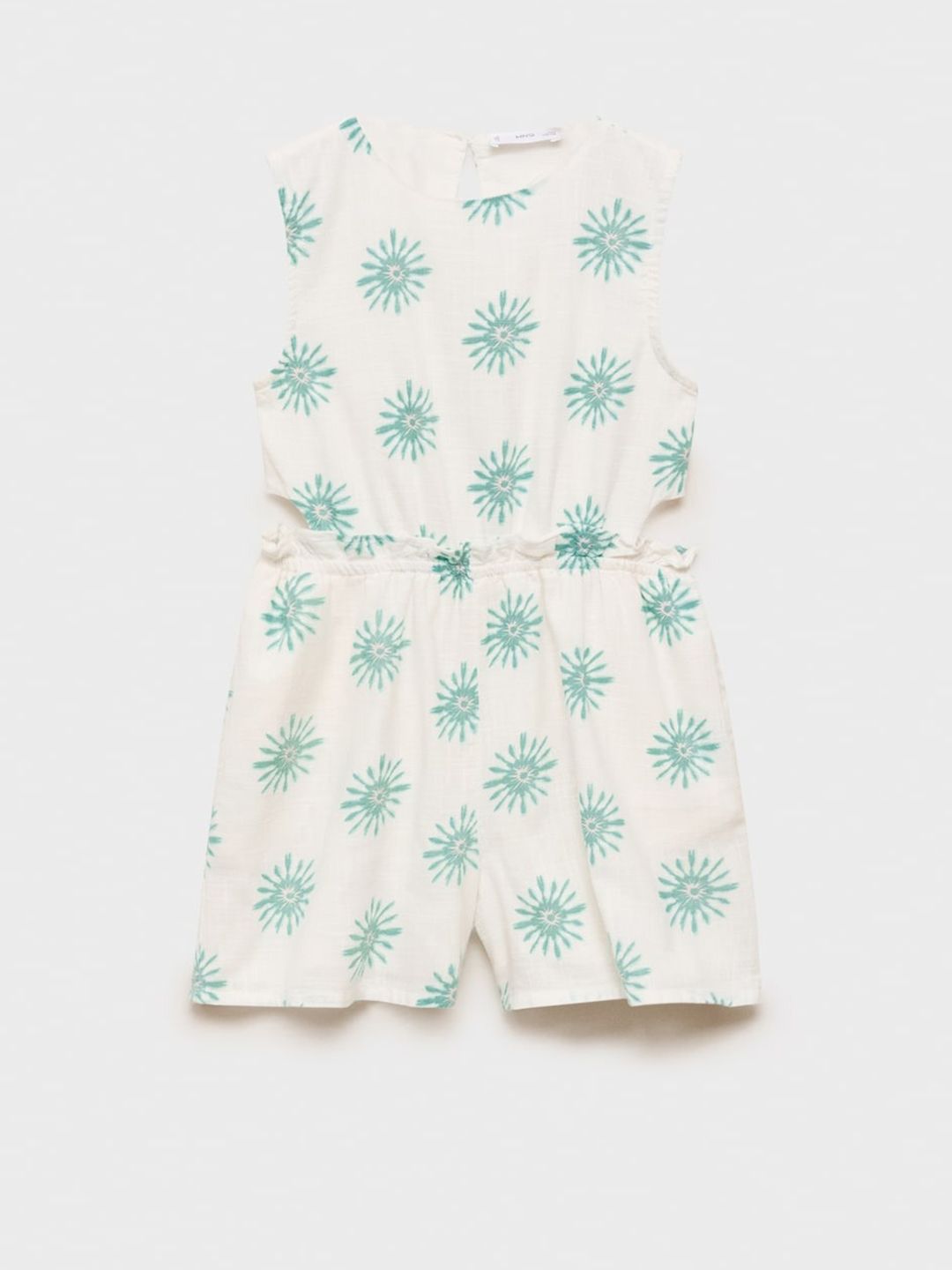 Mango Kids Girls Cotton Floral Printed Cut-Out Detail Playsuit-picture-29