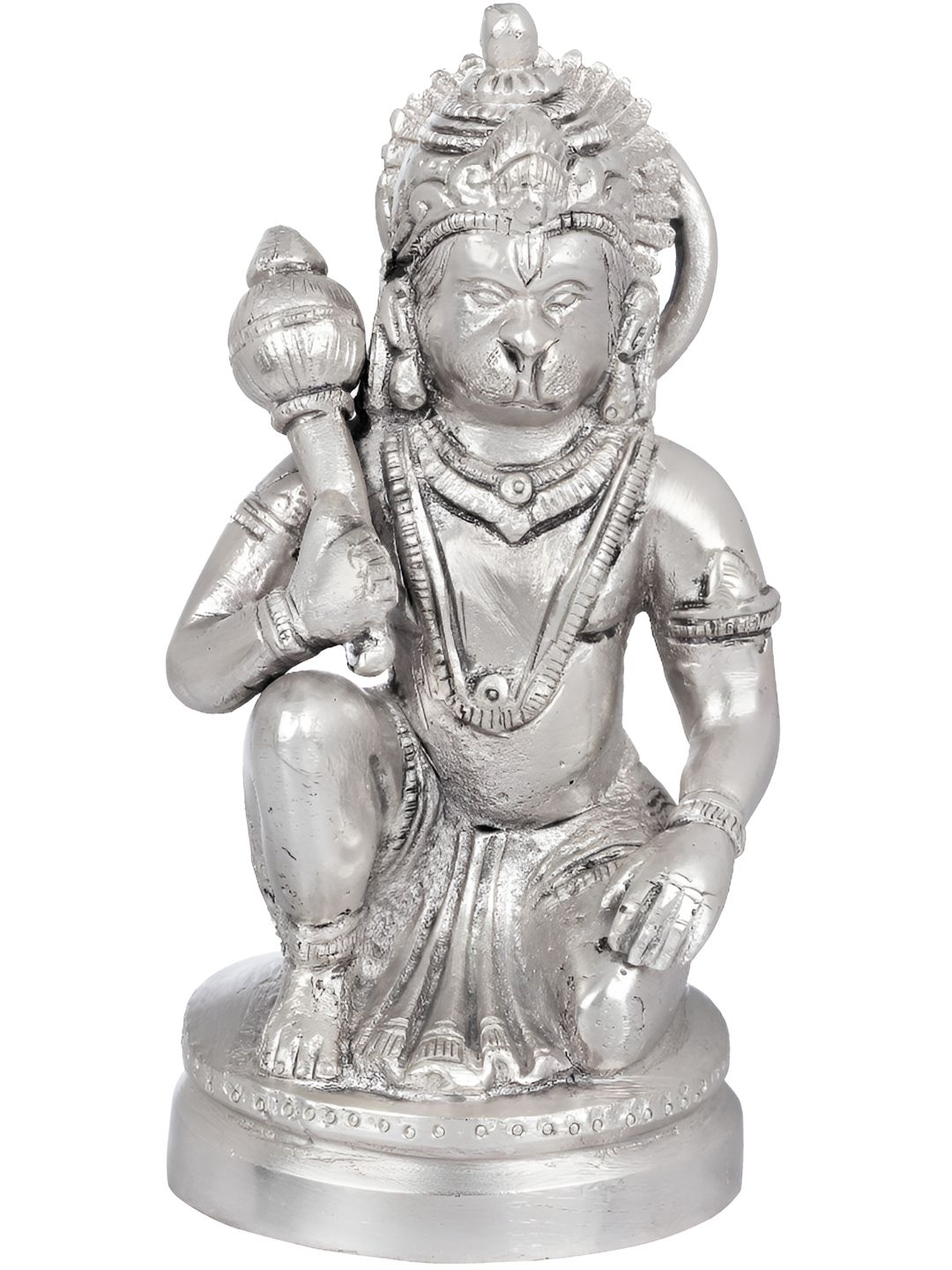 Exotic India Silver-Toned Hanuman Religious Idol Showpiece-picture-14