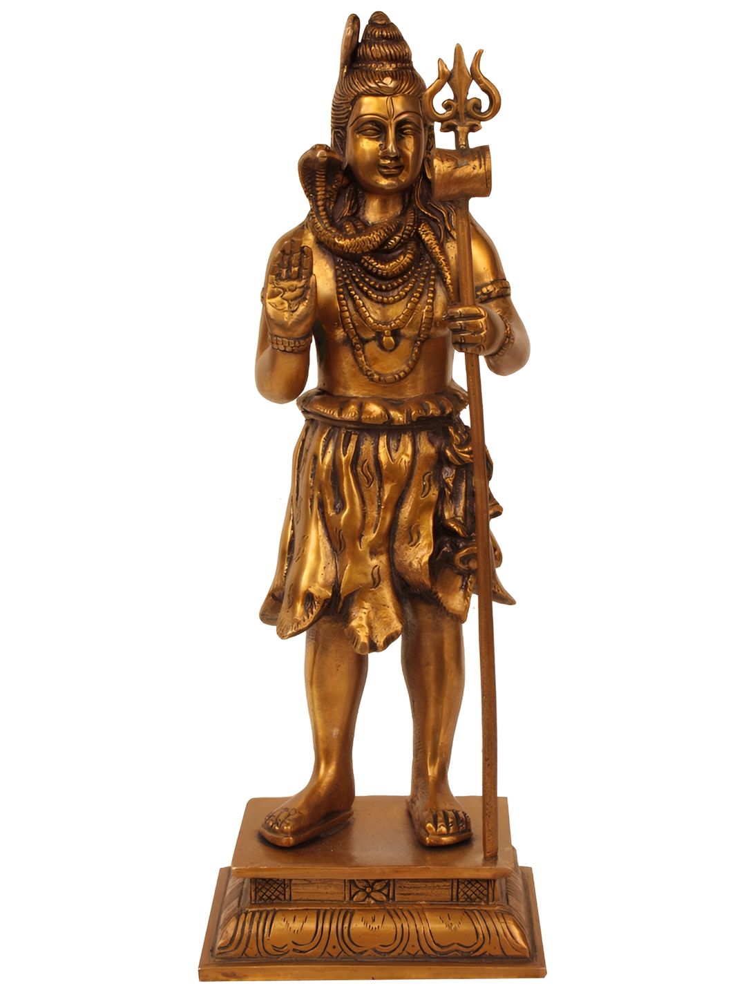 Exotic India Gold-Toned Lord Shiva Religious Idol Showpiece-picture-37