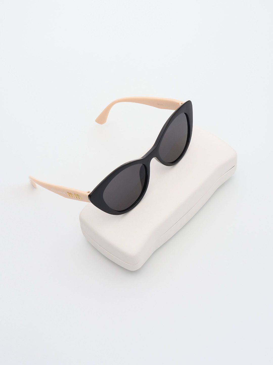 PELLE LUXUR Unisex Half Rim Cateye Sunglasses with UV Protected Lens PL25GS292-image-3