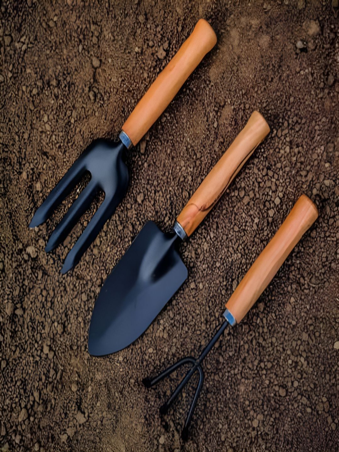DeoDap Set Of 3 Black Garden Tool Kit-picture-19