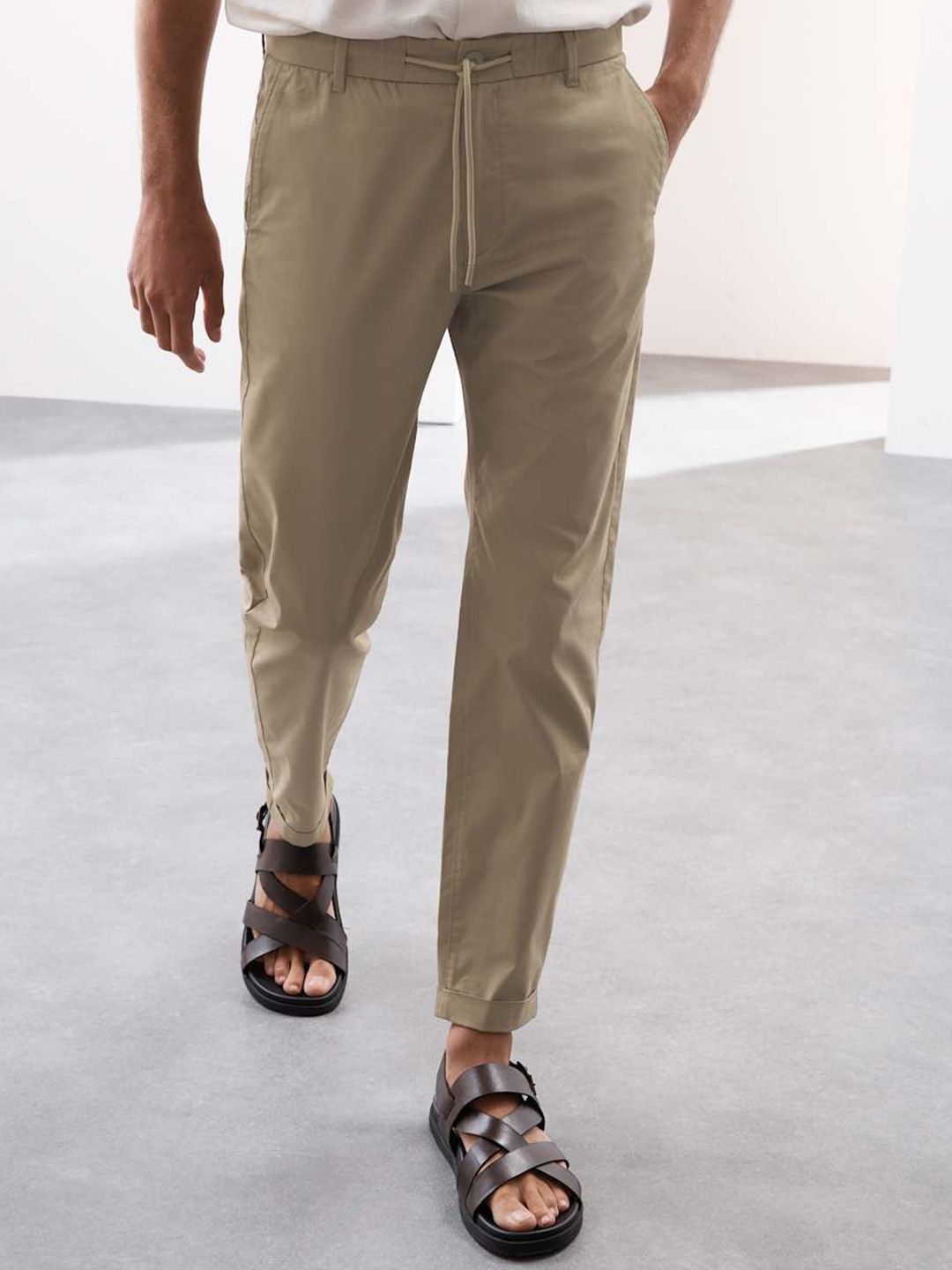 Marks & Spencer Men Tapered Fit Regular Trousers-picture-21