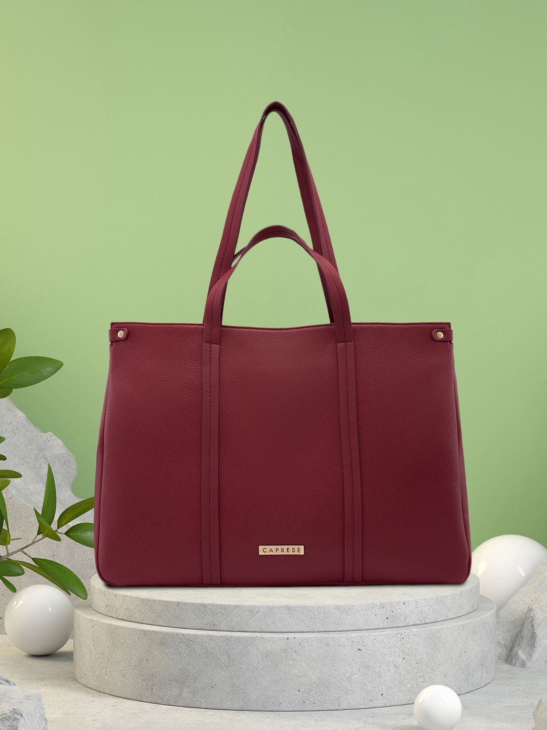 Caprese Jamie Textured Oversized Laptop Shoulder Bag-picture-20
