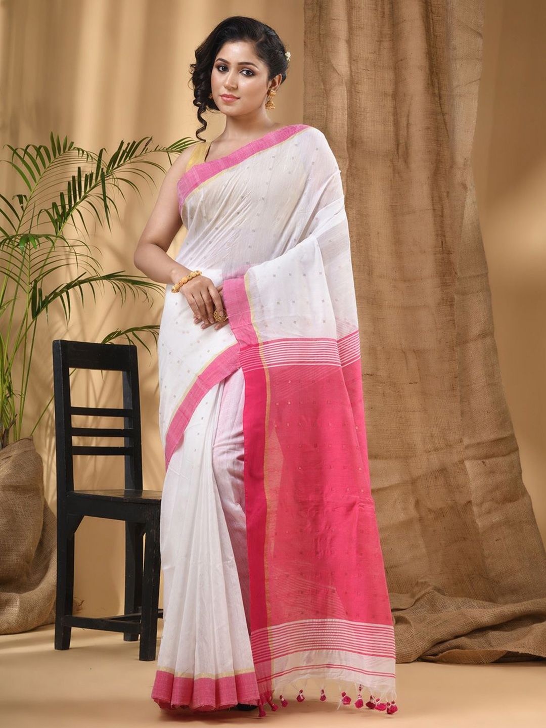 DESH BIDESH Ethnic Motifs Taant Saree-picture-44