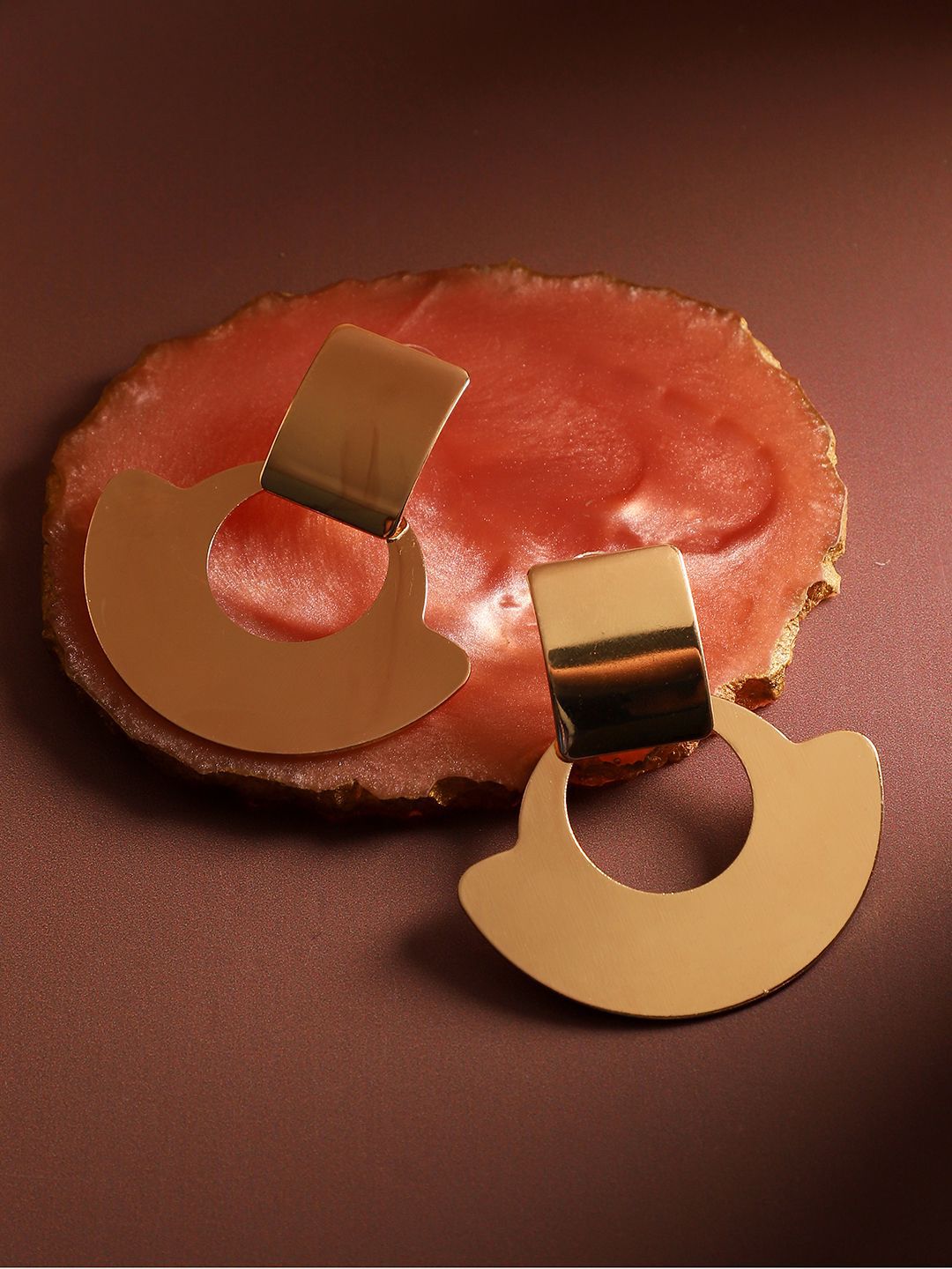 DressBerry Gold-Plated Contemporary Drop Earrings-picture-27