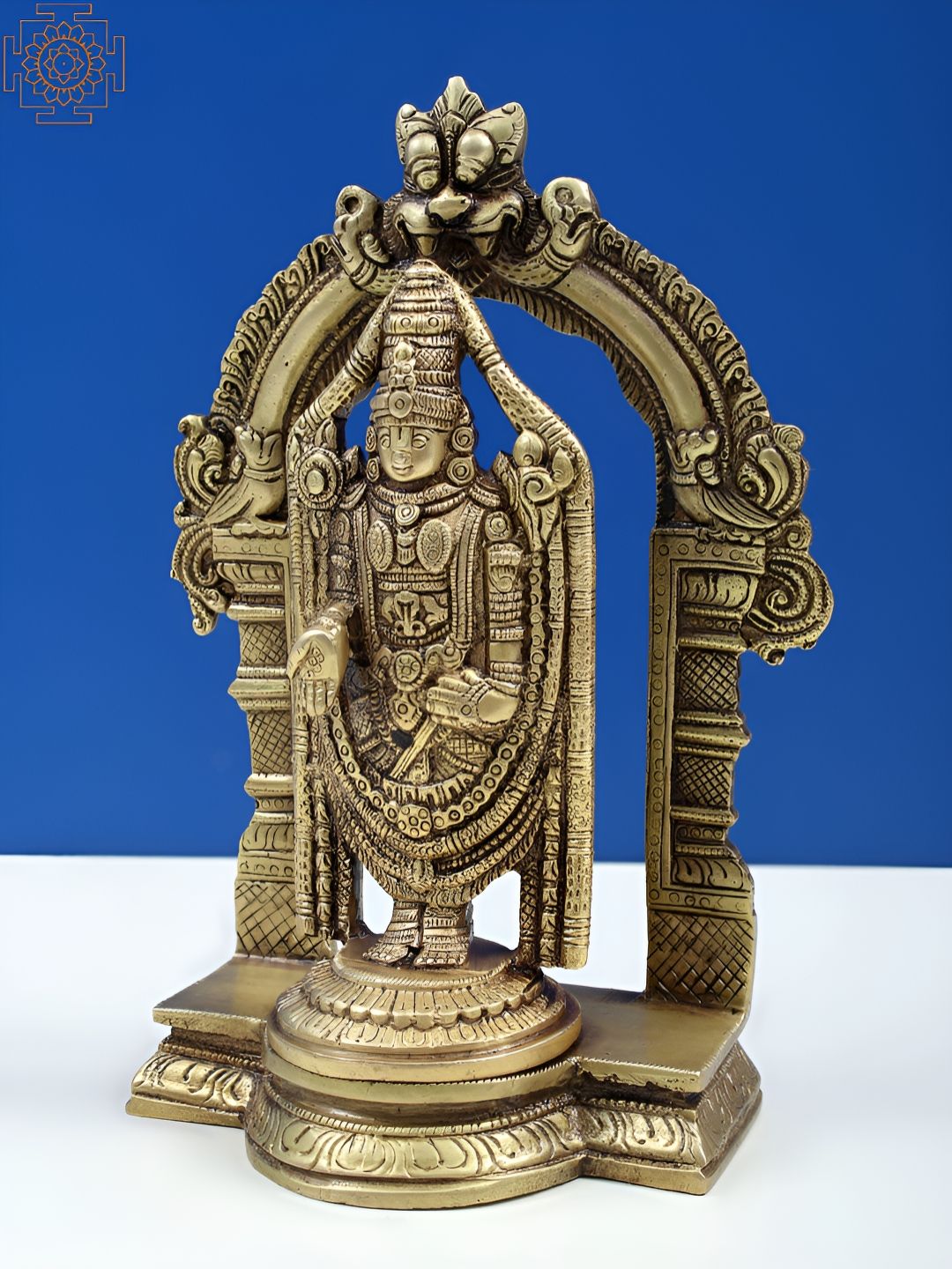 Exotic India Gold-Toned Lord Venkateshvara Religious Idol Showpiece-picture-35