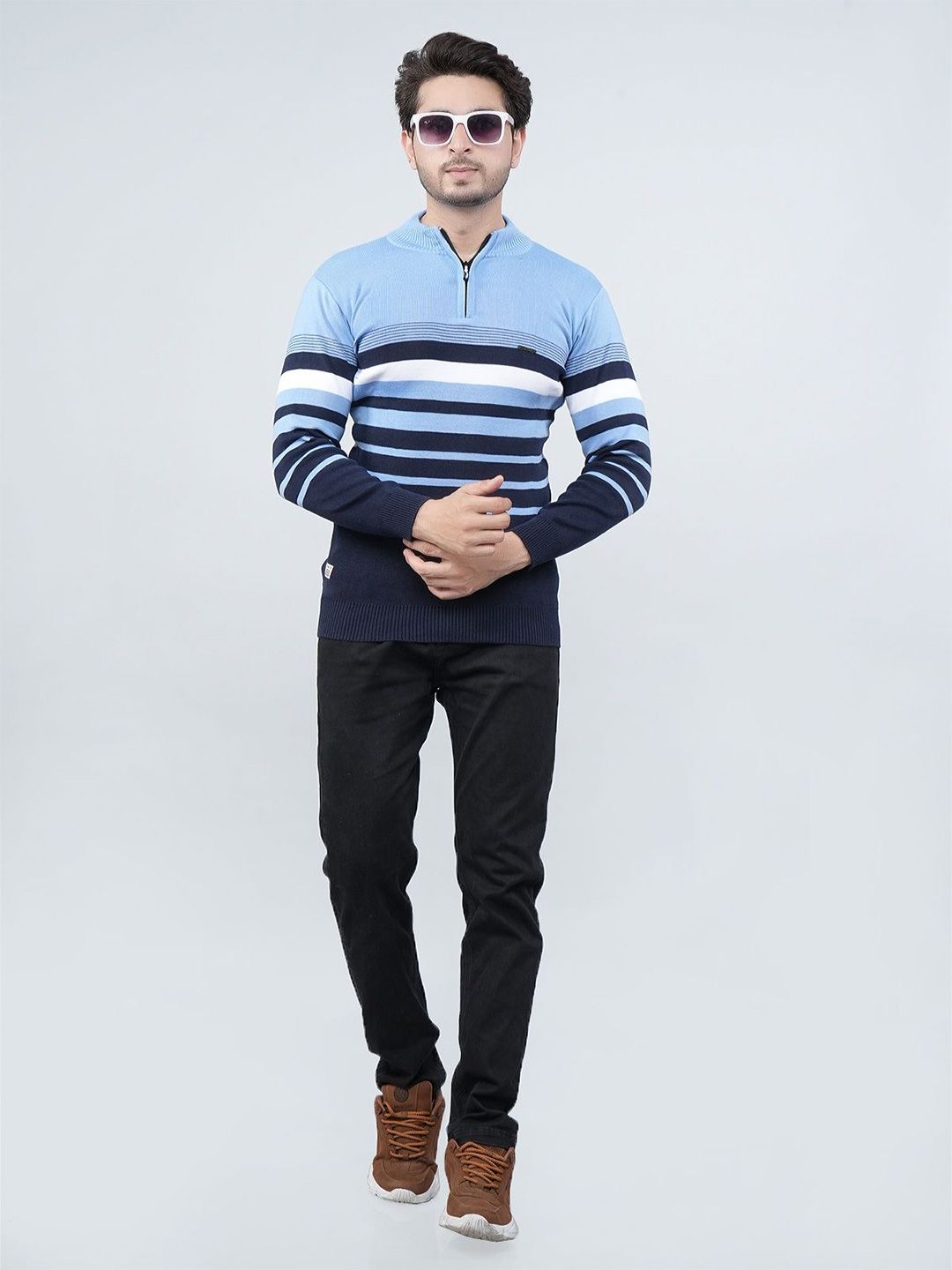 FEVERFEW Men Striped Pullover-picture-18