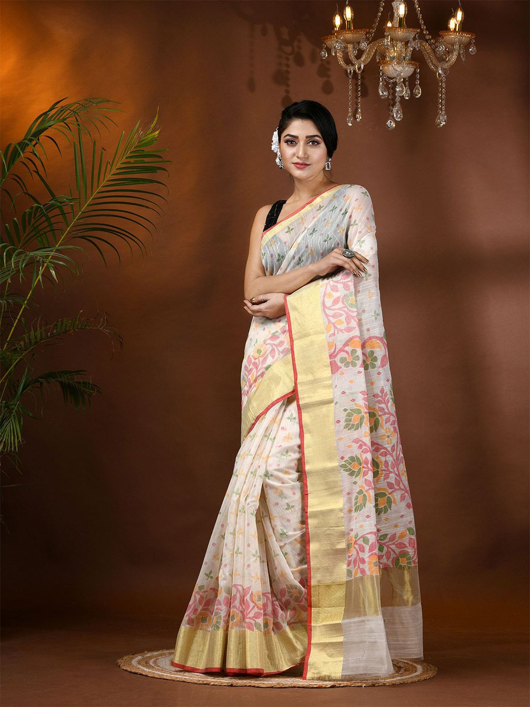 DESH BIDESH Floral Handloom Saree-picture-28