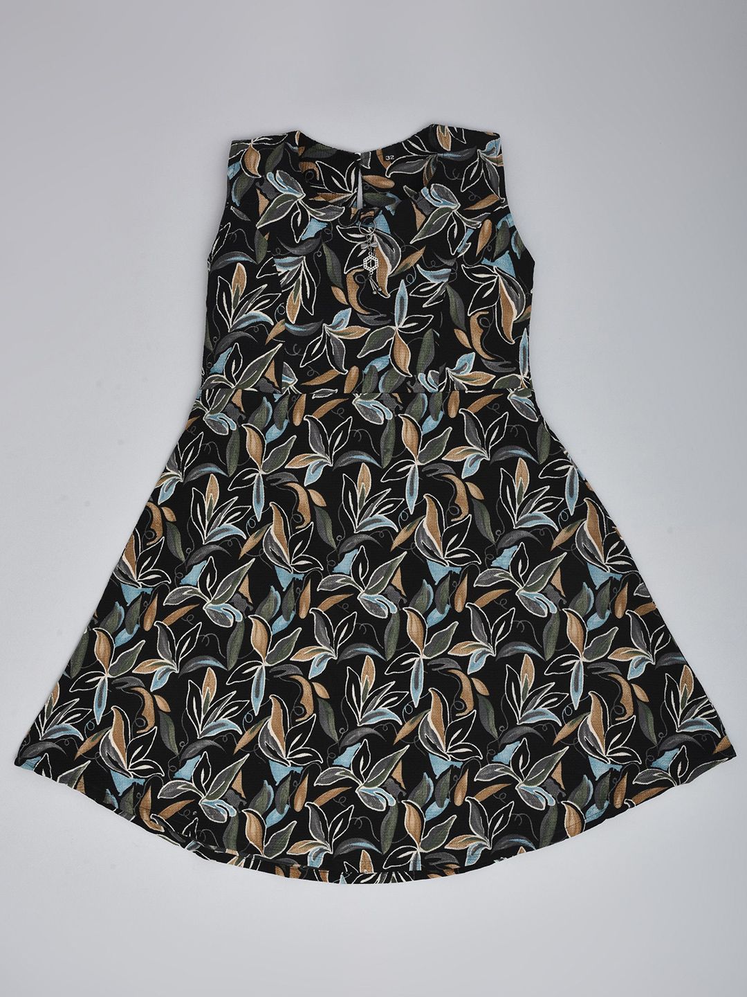 we11 Print Chiffon Fit & Flare Dress-image-5