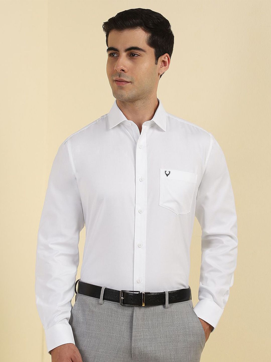Allen Solly Spread Collar Full Sleeves Slim Fit Formal Shirts-picture-25