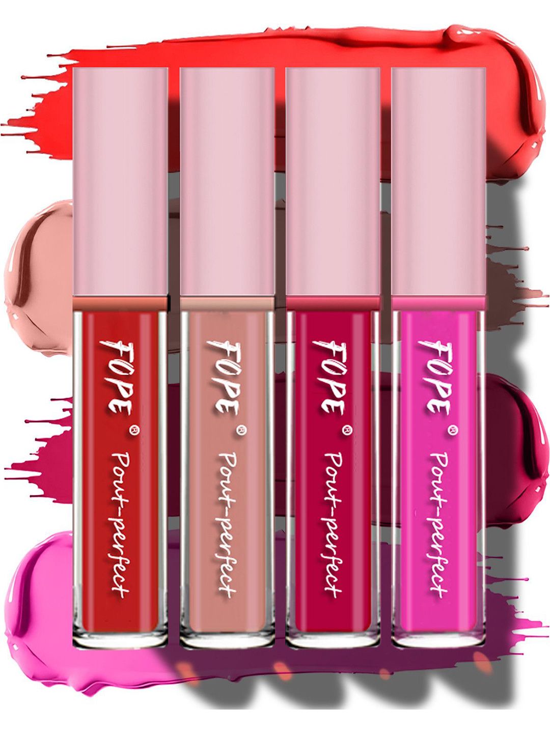 FOPE Set Of 4 Pout Perfect Matte Liquid Lipstick 4 ml Each - 04-06-09-12-image-34
