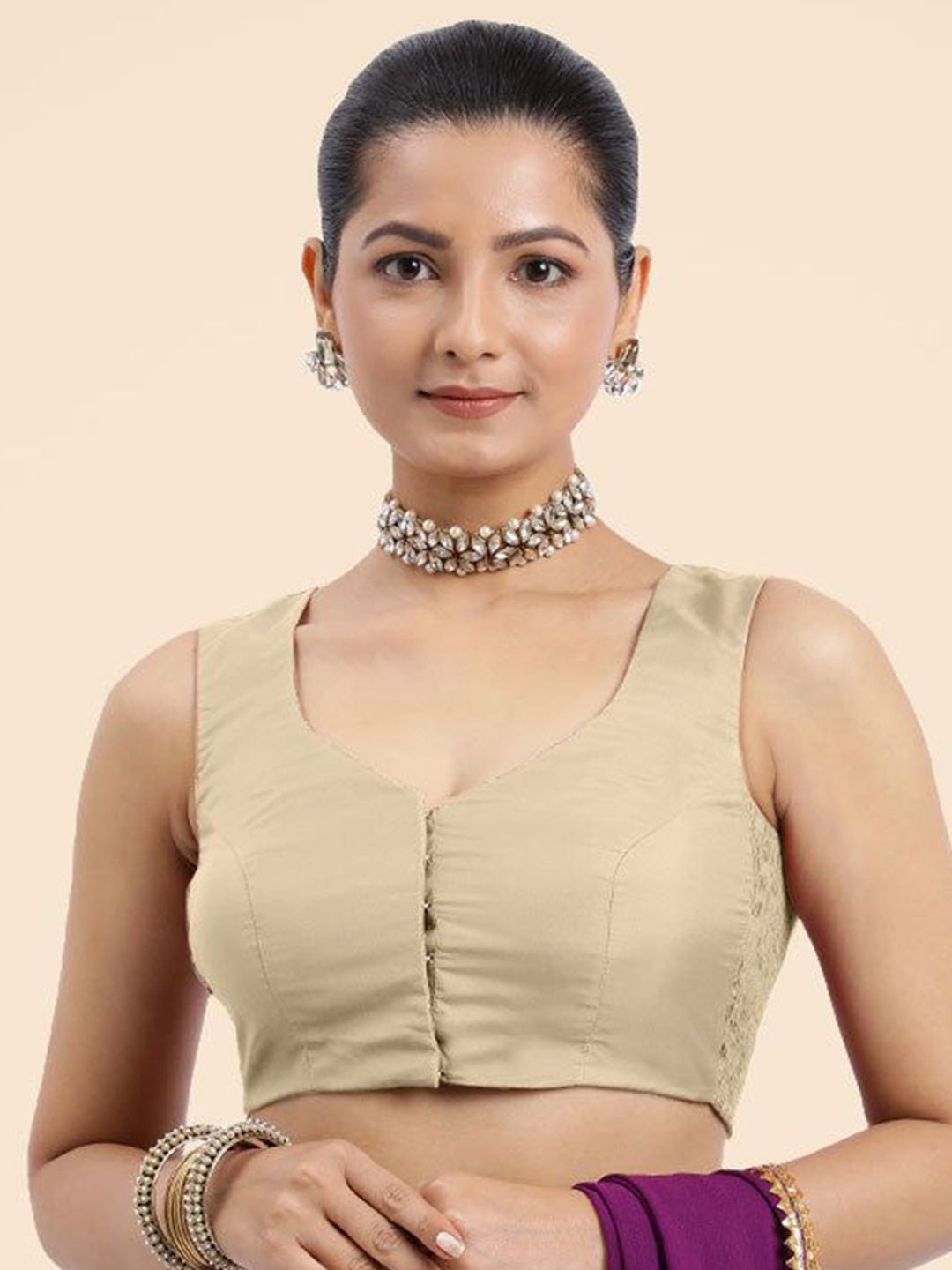 Binks Nazia x Rozaana Sleeveless Flexi Fit Saree Blouse-image-26