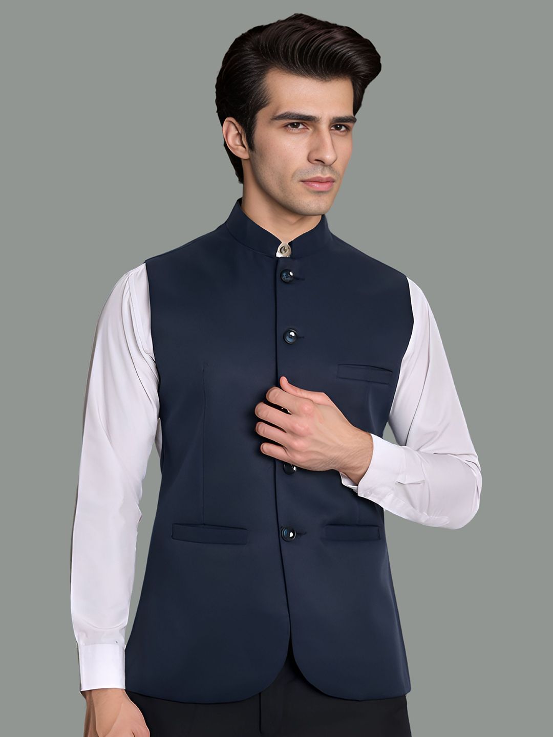 Moda Rapido Mandarin Collar Nehru Jacket-picture-45