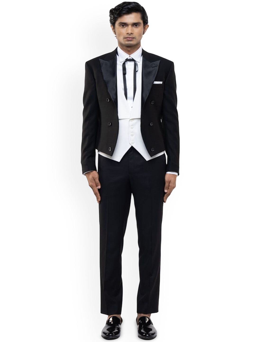 SDS By Kushal Shah Tailored-Fit Peak Lapel Cropped Tuxedo Set-picture-10