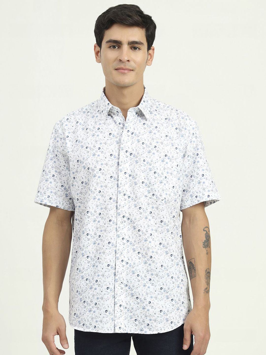 Greenfibre Men Slim Fit Floral Printed Casual Shirt-picture-33