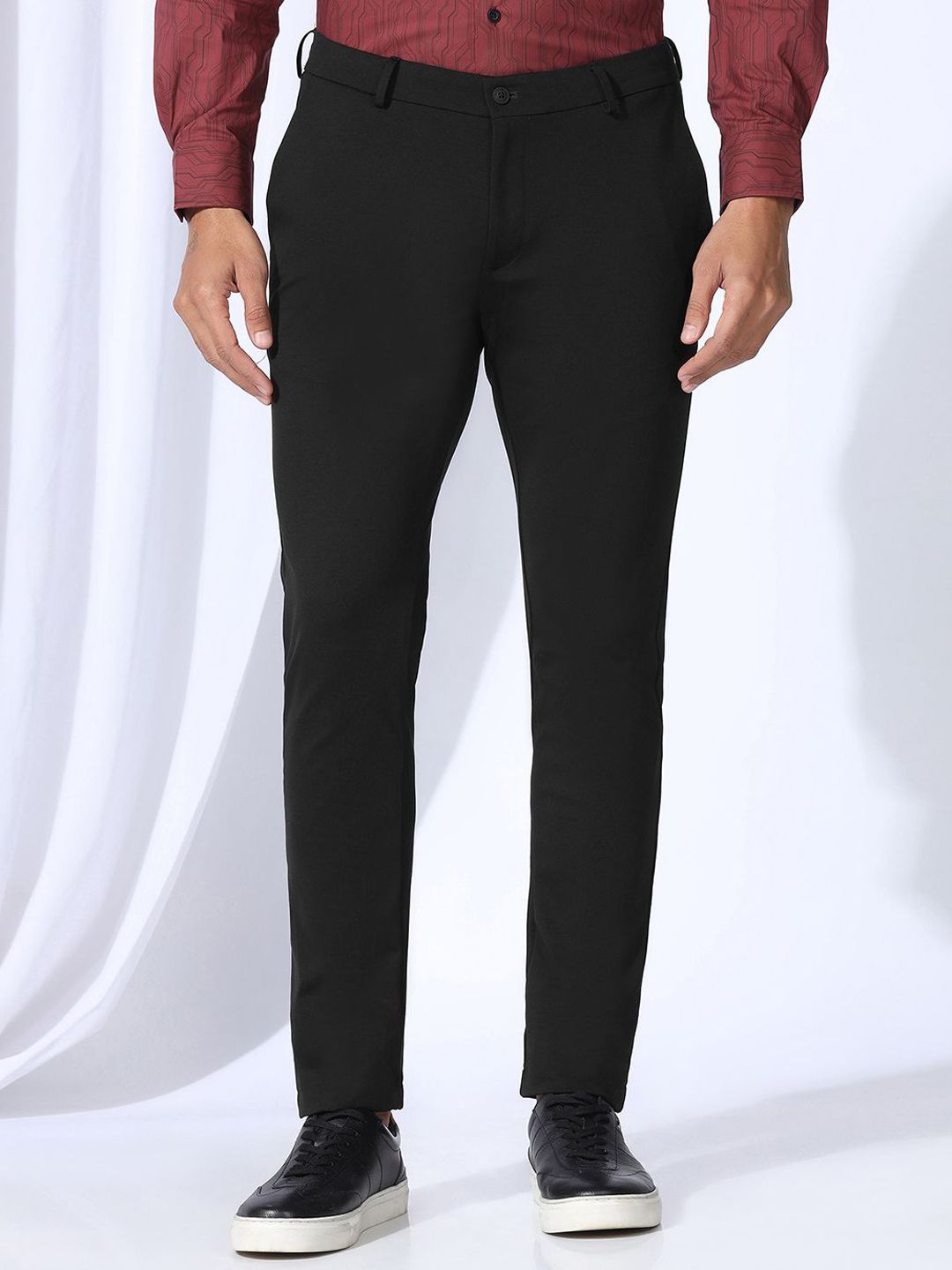 Blackberrys Men Slim Fit Low-Rise Trousers-image-26