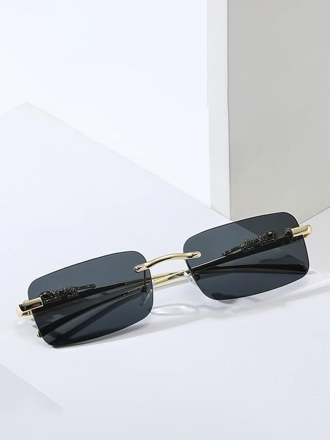 SPADEACES Men Square Sunglasses with UV Protected Lens SP Karan Silver Black-picture-12