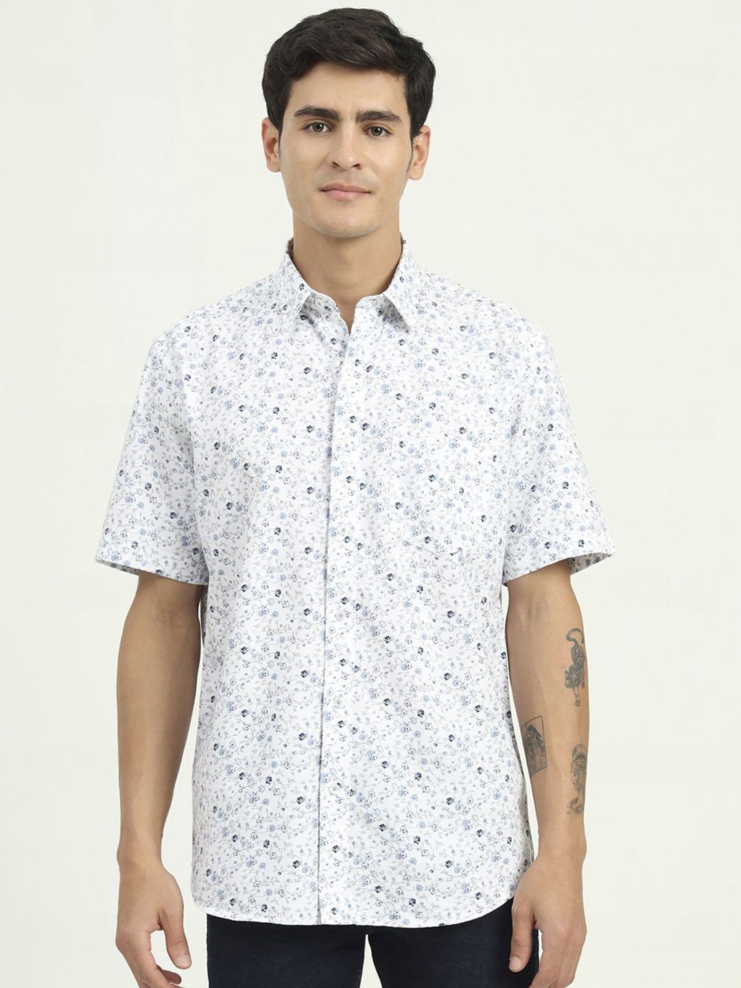 Greenfibre Men Slim Fit Floral Printed Casual Shirt-picture-13